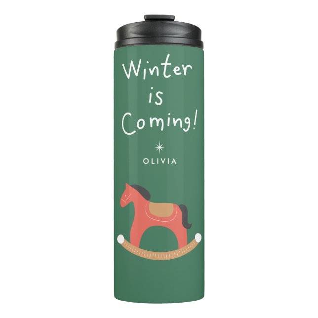 Termo Se acerca el invierno | Mug de viaje de vacaciones (Anverso)
