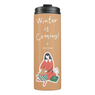 Termo Se acerca el invierno Mug de viaje de vacaciones