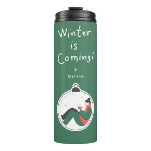 Termo Se acerca el invierno Mug de viaje de vacaciones