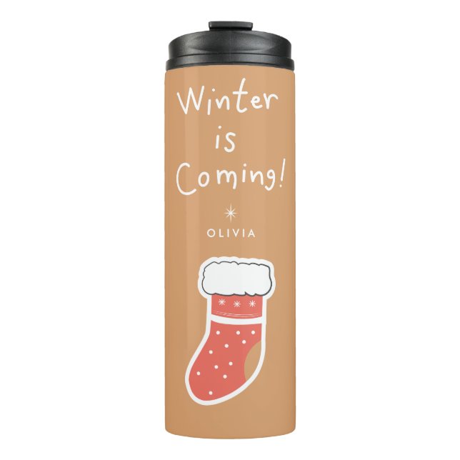 Termo Se acerca el invierno | Mug de viaje de vacaciones (Anverso)