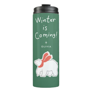 Termo Se acerca el invierno Mug de viaje de vacaciones