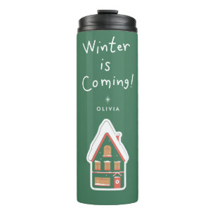 Termo Se acerca el invierno Mug de viaje de vacaciones