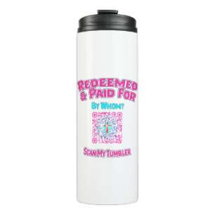 Termo Se cancela y paga el Tumbler del código QR cristia