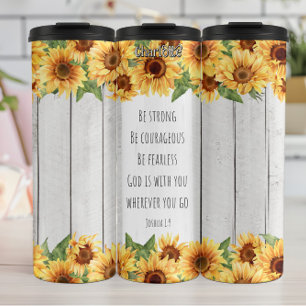 Termo Sé fuerte y valiente Dios valiente