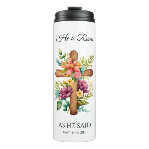 Termo Se Levanta Como Dijo La Cruz Floral De Pascua