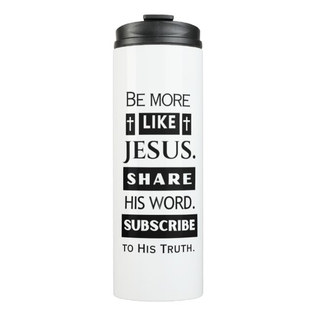 Termo Sé más como Jesús. Comparte su Palabra. (Anverso)