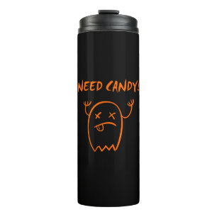 Termo Se necesita Candy Halloween Fantasma Oscuro Monoto