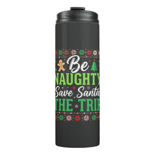 Termo Sé travieso salva a Santa divertido Navidad SVG
