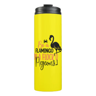 Termo Sé un flamenco en una bandada de palomas-27308
