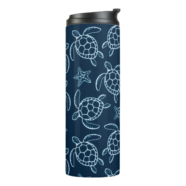 Termo Sea Turtle Art Design Tumbler (Rotado hacia la izquierda)