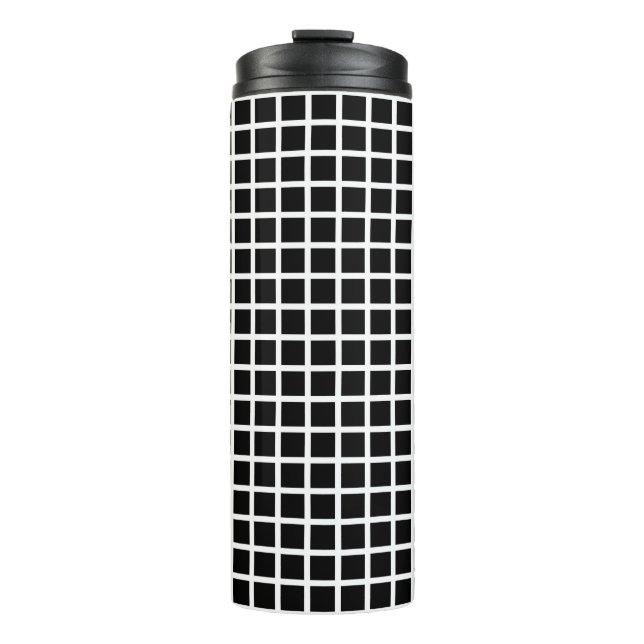 Termo Seamless geometric pattern. Black square on white  (Anverso)