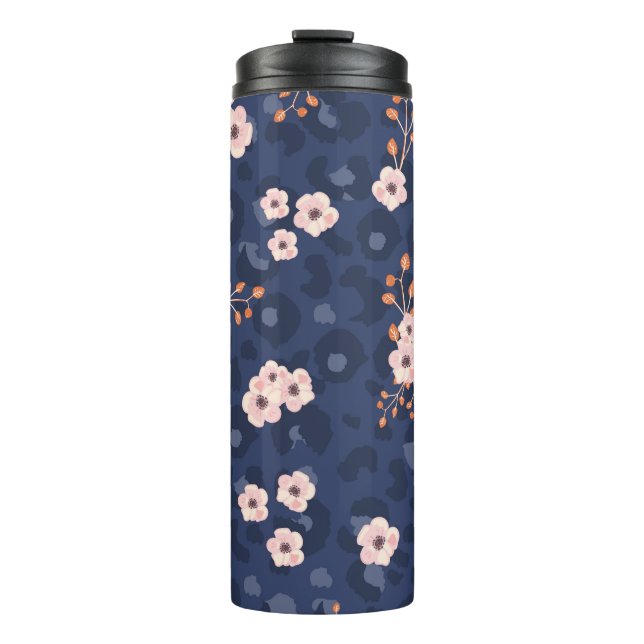 Termo Seamless pattern with leopard skin and pink small  (Anverso)