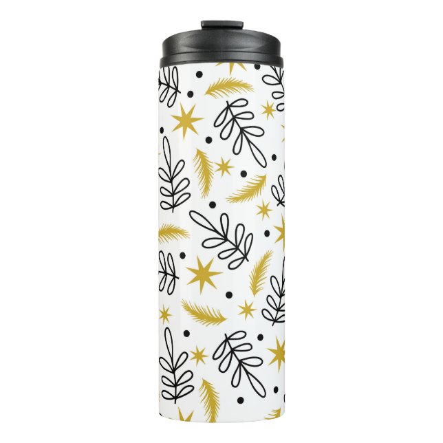 Termo Seamless pattern with snowflakes and fir branches. (Anverso)