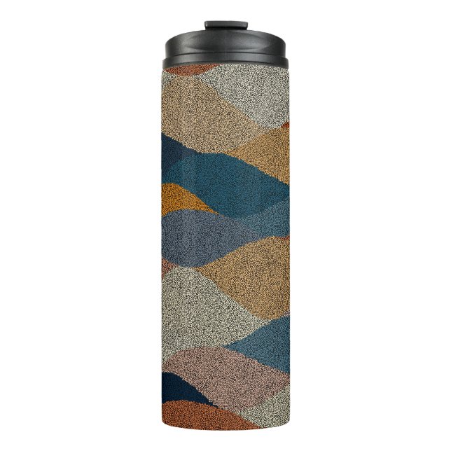 Termo Seamless wavy pattern. Complicated hand-drawn orna (Anverso)