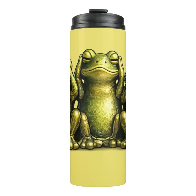 Termo See Hear Speak No Evil Funny Frogs (Anverso)