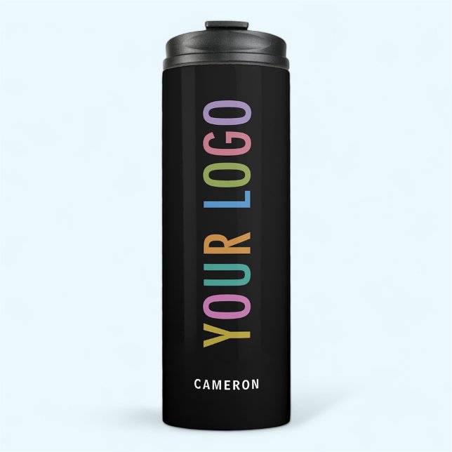 Termo Sellado de vacío con el logotipo del Personalizado (MISOOK Black Thermal Tumbler with Logo and Name)