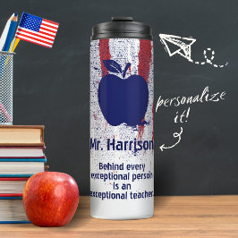 Termo Sello de manzana americano nombre personalizado ci