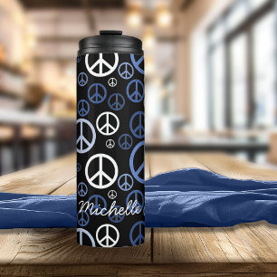 Termo Señales de paz dispersas ID1075 azul