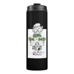 Termo Sencilla y espeluznante familia Halloween Feliz Ho