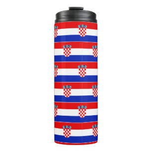 Termo Sencilla y moderna Croacia Bandera nacional azul r