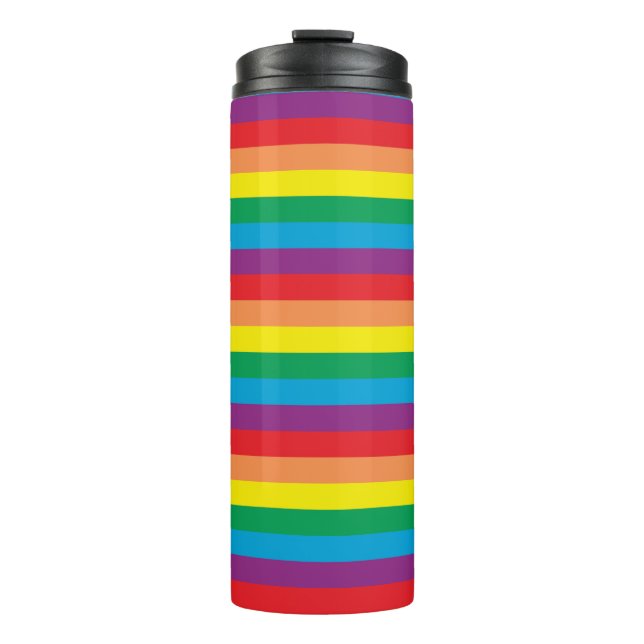 Termo Sencillamente patrón arco iris (Anverso)