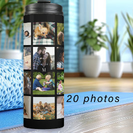 Termo Sencillo collage de fotos monogramado keepsake neg