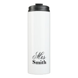 Termo Señora Personalized Name White Black