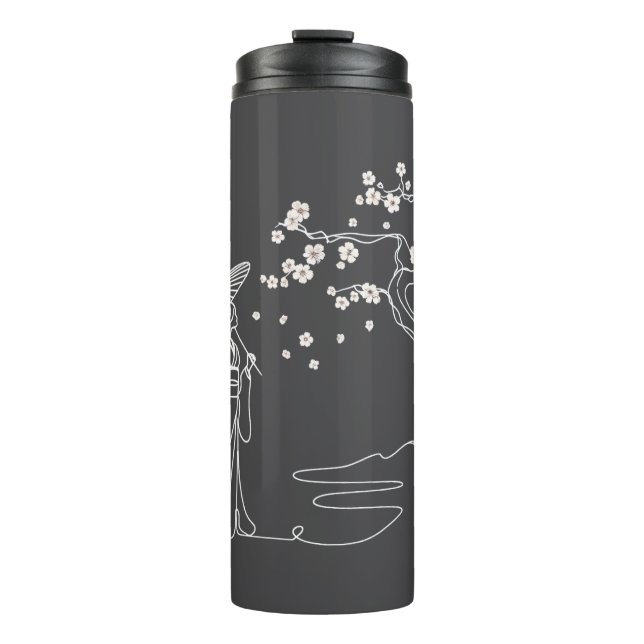 Termo Serenidad Sakura: Tumbler térmico de mujer de Kimo (Anverso)