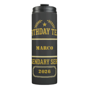 Termo Serie Legendaria Personalizada de Oro Cumpleaños