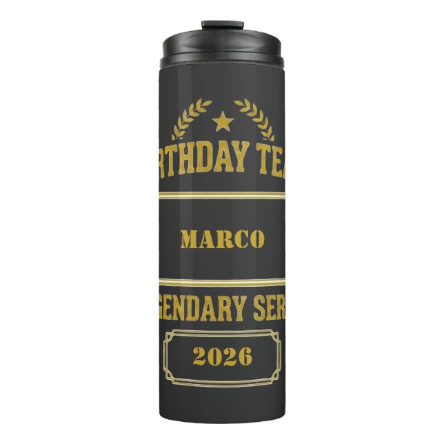 Termo Serie Legendaria Personalizada de Oro Cumpleaños (Anverso)
