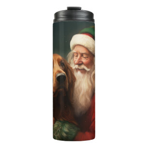 Termo Setter Rojo Irlandés Santa Claus Navideño Festivo