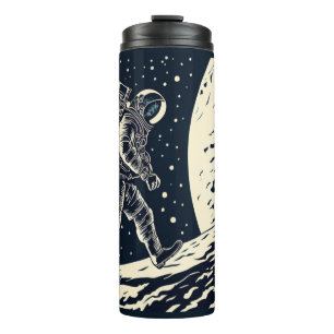 Termo SF - Astronauta en Spacewalk Woodcut 1