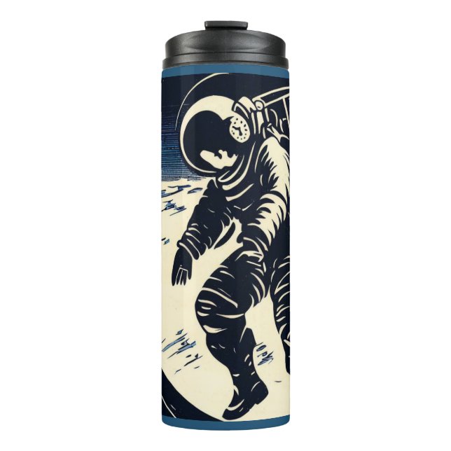 Termo SF - Astronauta en Spacewalk Woodcut 3 (Anverso)