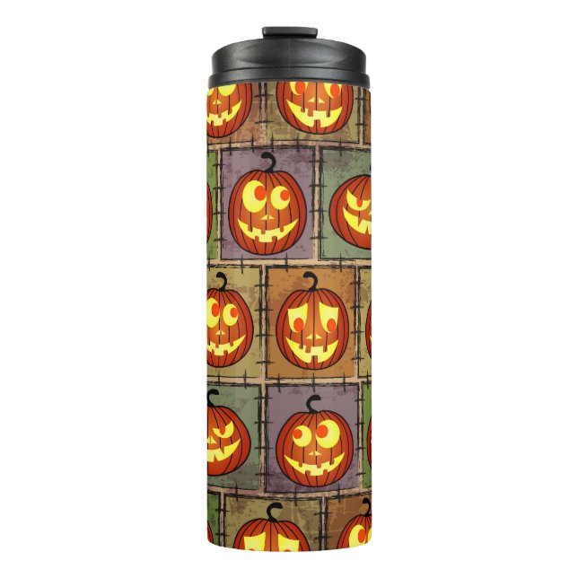 Termo Shabby Halloween, fondo vintage. (Anverso)