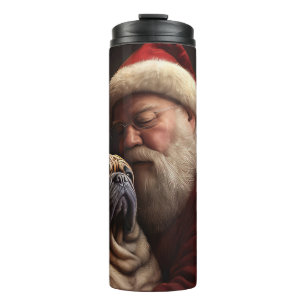 Termo Shar Pei con Santa Claus Festivo de Navidad