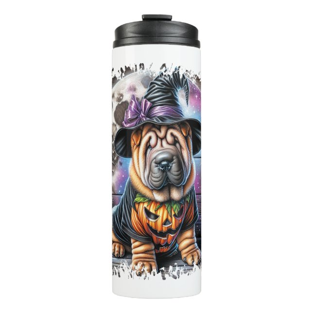 Termo Shar Pei Dog Halloween Square (Anverso)