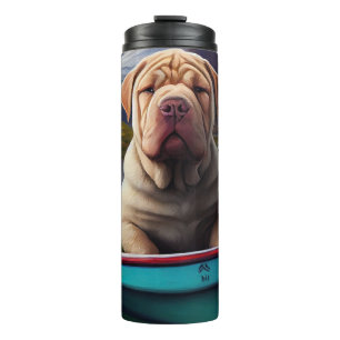 Termo Sharpei en una paleta: Una aventura escénica