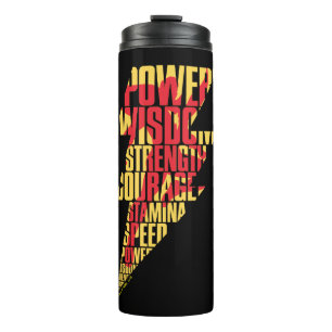 Termo ¡SHAZAM! gráfico del relámpago de las capacidad