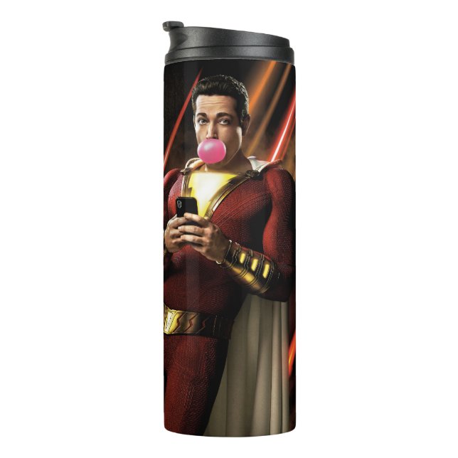 Termo ¡SHAZAM! | Shazam Bearing Bubble Gum (Rotado hacia la derecha)