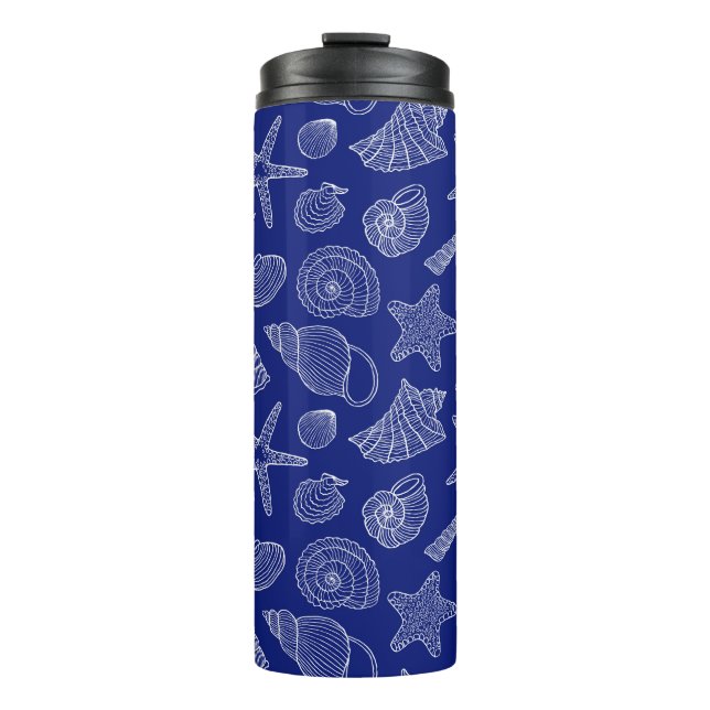 Termo Shell azul brillante modela (Anverso)