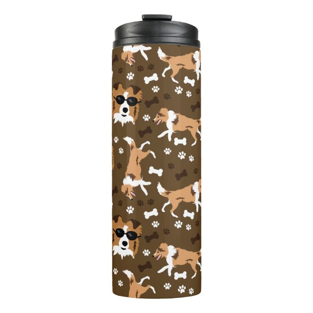 Termo Sheltie Shetland Sheepdog Collie Pattern Paprint (Anverso)