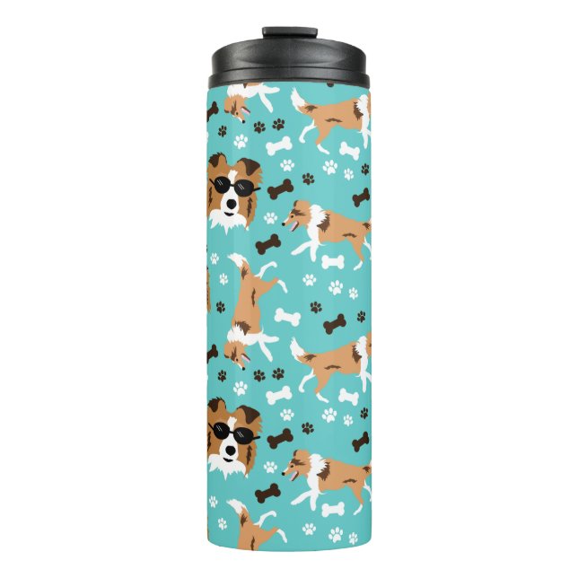 Termo Sheltie Shetland Sheepdog Collie Pattern Paprint (Anverso)