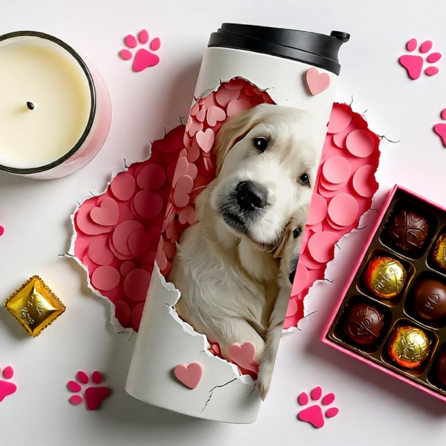 Termo Siempre mi madre - Mamá de perro y personalizado d (Always My Mother Dog Mum & Puppy Love Thermal Tumbler)