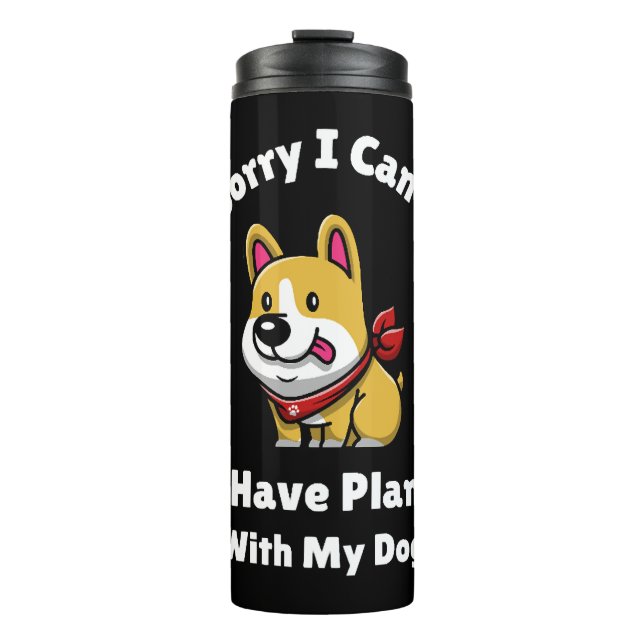 Termo Siento no poder, tengo planes con mi perro (Anverso)