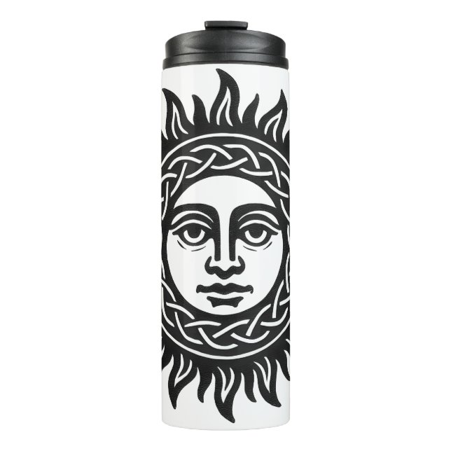 Termo Sigilo del Rostro Solar - Emblema del Sol Negro (Anverso)