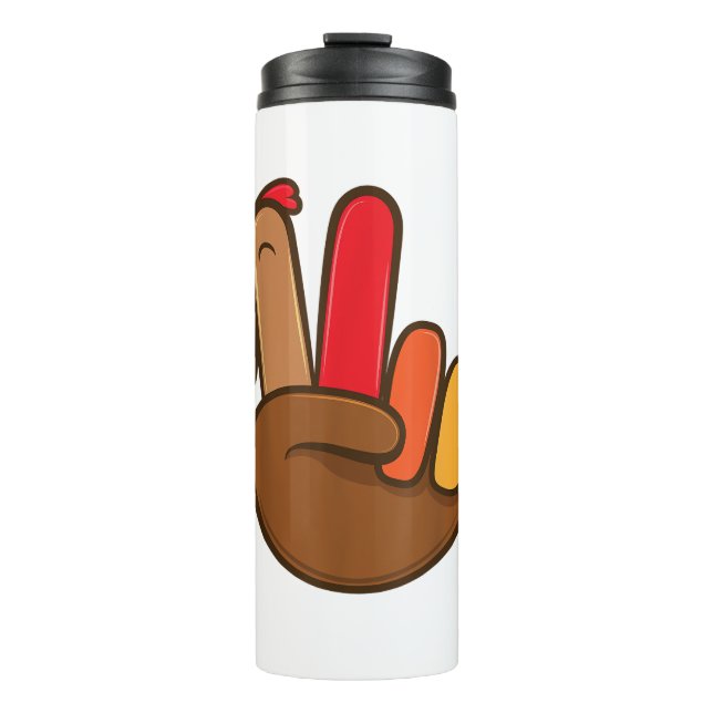 Termo Signo de paz mano de Turquía groovy Retro de Acció (Anverso)