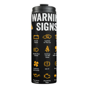 Termo Signos de advertencia de conducción divertidos 101