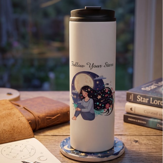 Termo Sigue a la mujer soñadora celestial de la estrella (Subido por el creador)