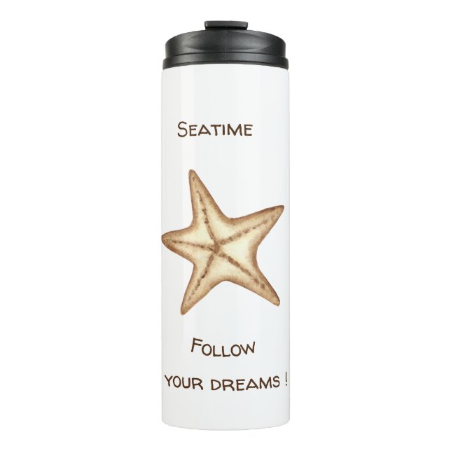 Termo Sigue tus sueños acuarela Seatime Starfish (Anverso)