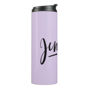 Termo Silencio con letras de mano Jennifer insultado
